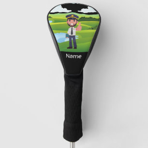 Pilot Captain in the golf course  Aviation Lovers  Head Cover