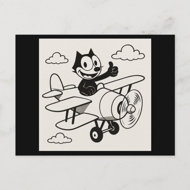 Pilot Cat Postcard (Front)