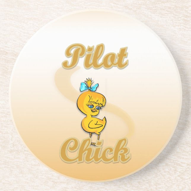 Pilot Chick Coaster (Front)