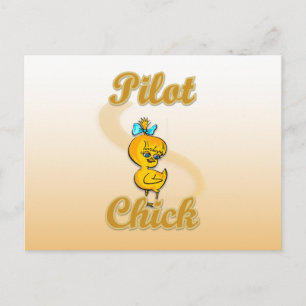 Pilot Chick Postcard