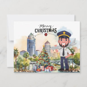Pilot Christmas themed  Holiday Card