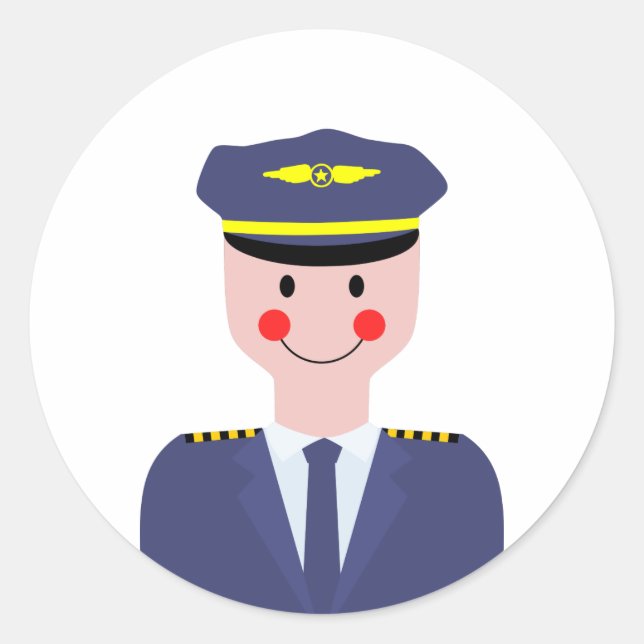 Pilot Classic Round Sticker (Front)
