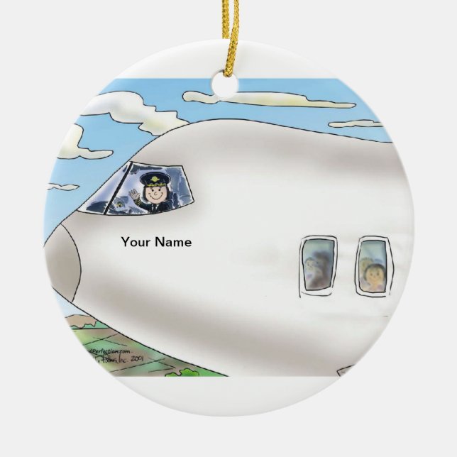 Pilot, Commercial - Female Ceramic Tree Decoration (Front)