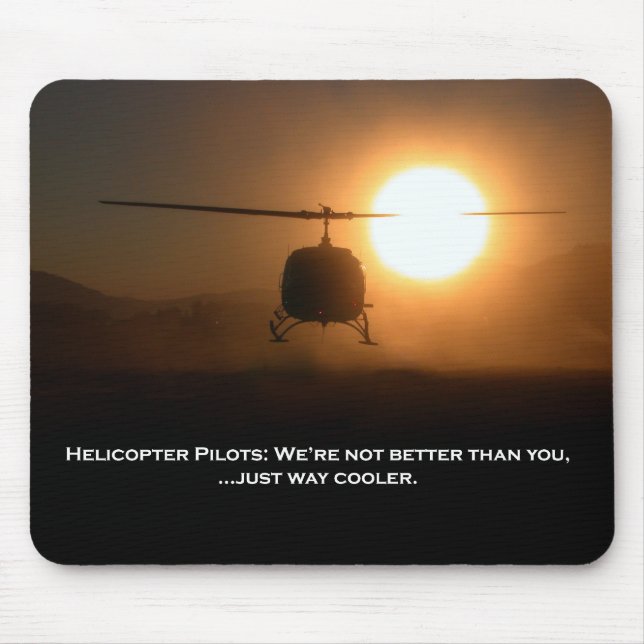 Pilot Cooler Helicopter Mouse Mat (Front)