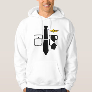 Pilot Costume Funny Halloween Airplane pilot Hoodie