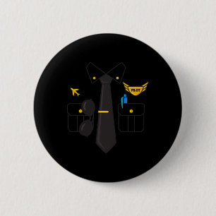 Pilot Costume Party Halloween Boys Kids 6 Cm Round Badge