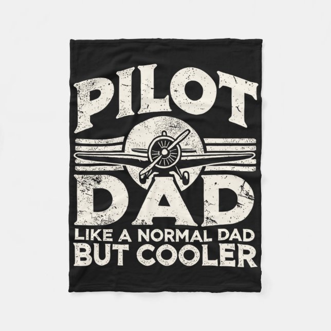 Pilot Dad Aeroplane  Fleece Blanket (Front)