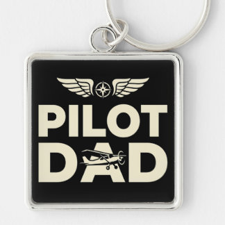 Pilot Dad Wings Key Ring