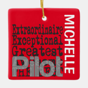 Pilot Extraordinaire CUSTOM Ceramic Ornament