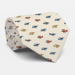 Pilot Faux Silk   Micro Aeroplane Designer Style Tie