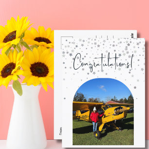 Pilot First Solo Flight Photo,Custom Aviation  Postcard