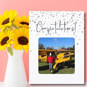 Pilot First Solo Flight Photo,Custom Aviation Postcard