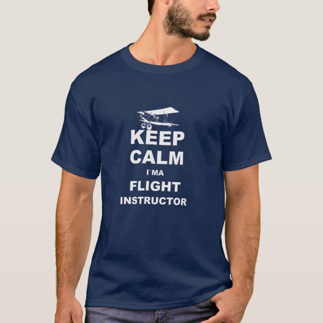 Pilot Flight Instructor, Aviation Plane T-Shirt (Front)