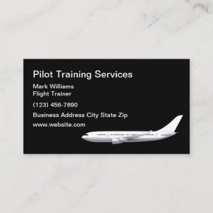 Pilot Flight Training School  Business Card
