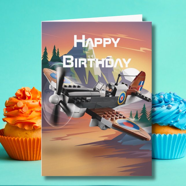 Pilot Flying Aeroplane, Cool Aviation Birthday Card (Creator Uploaded)