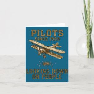 Pilot Flying Aeroplane Yes Adventure Illustration Card