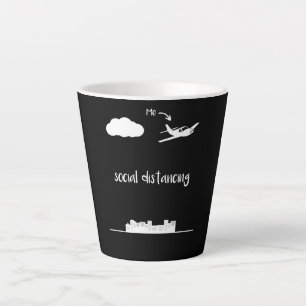 Pilot Flying This Is Me Social Distancing Gift Latte Mug