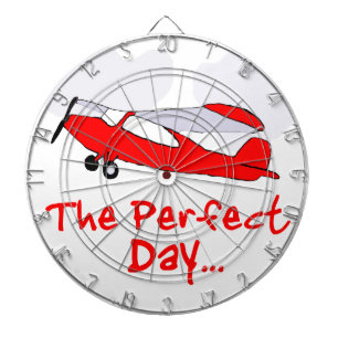 pilot flyling red aeroplane dartboard