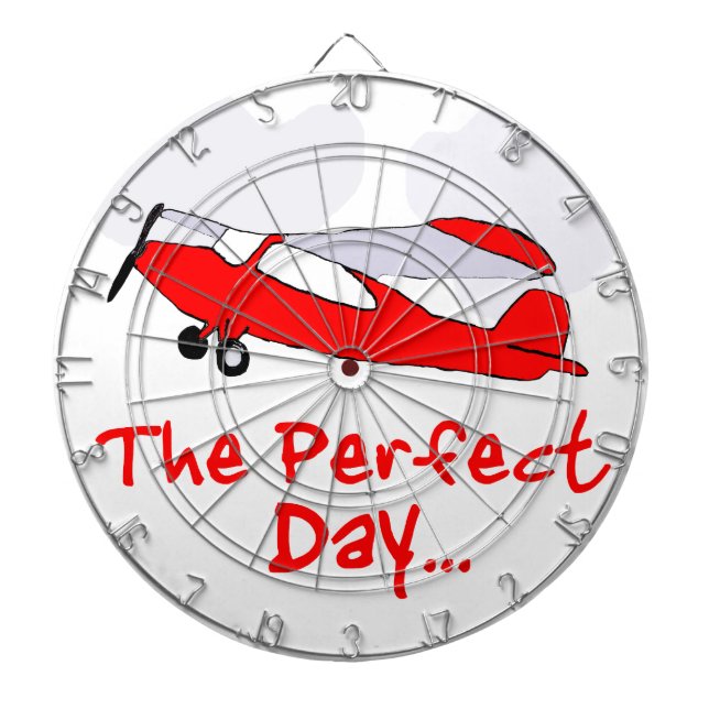 pilot flyling red aeroplane dartboard (Front)