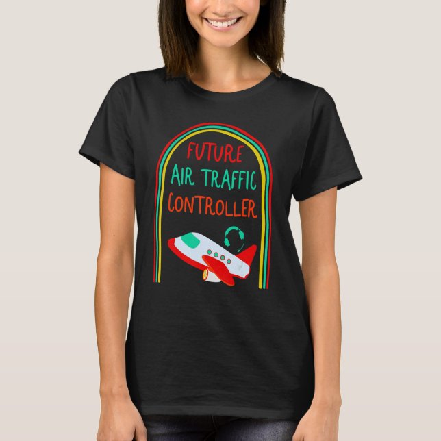 Pilot Future Air Traffic Controller Aeroplane Spot T-Shirt (Front)