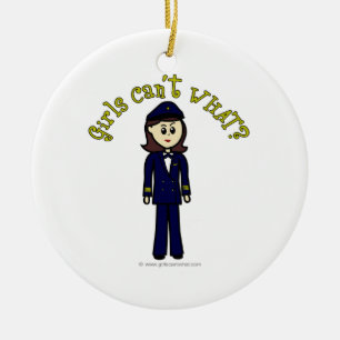 Pilot Girl Ceramic Tree Decoration