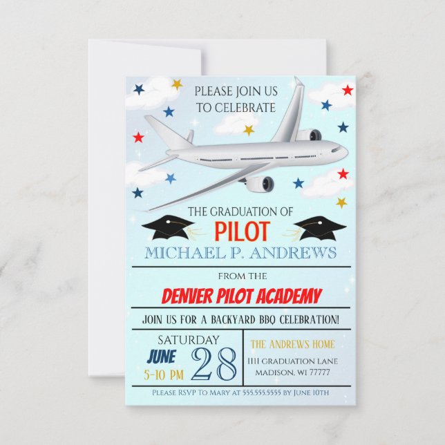 Pilot Graduation Invitation (Front)