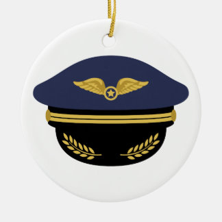Pilot Hat Ceramic Tree Decoration