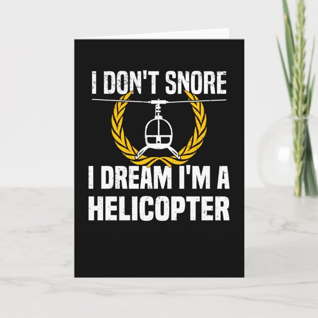 Pilot Helicopter Helicopter Saying Hobby Pilot Card (Front)