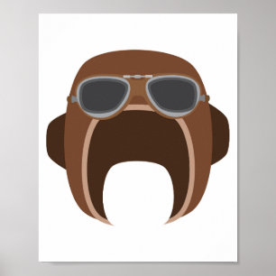 Pilot Helmet Poster