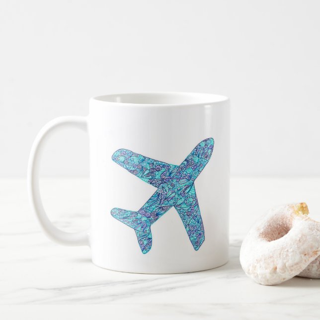 "Pilot In Progress" Aeroplane Mug (With Donut)