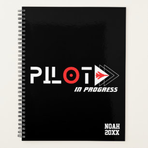 Pilot In Progress & Aeroplane, Simple Modern,Custo Planner