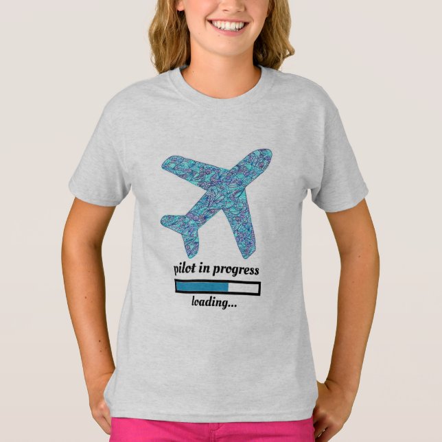 "Pilot In Progress" Aeroplane T-Shirt (Front)