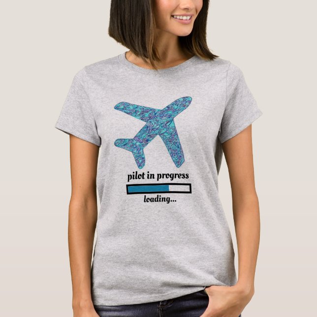 "Pilot In Progress" Aeroplane T-Shirt (Front)