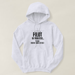 pilot in progress future pilot aeroplane aircraft hoodie