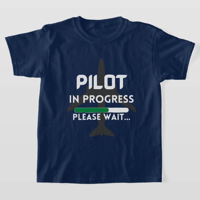 pilot in progress future pilot aeroplane aircraft  T-Shirt (Laydown)