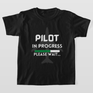 pilot in progress future pilot aeroplane aircraft  T-Shirt