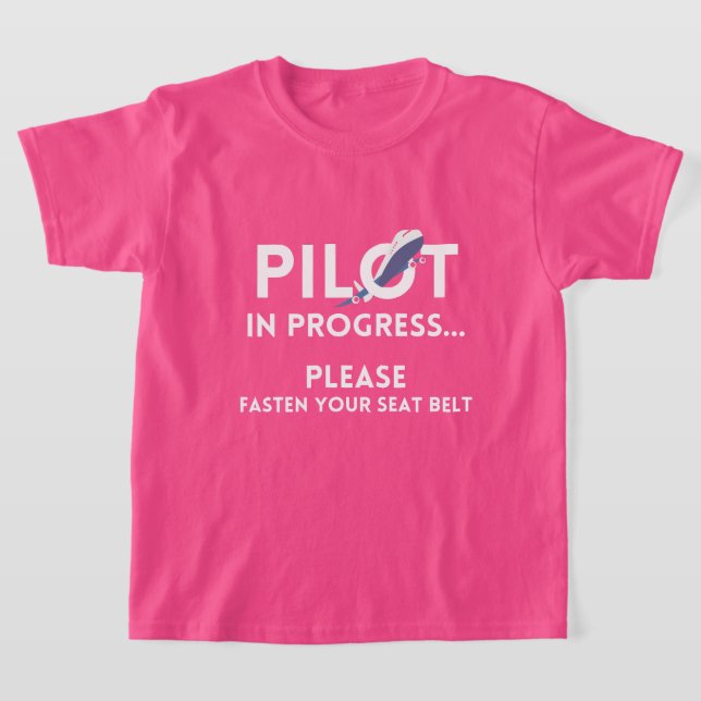pilot in progress future pilot aeroplane aircraft T-Shirt (Laydown)