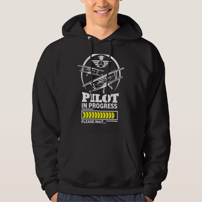 Pilot In Progress Future Pilot Graduation Aeroplan Hoodie (Front)
