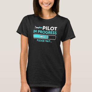 Pilot In Progress Future Pilot Toy Aeroplane T-Shirt