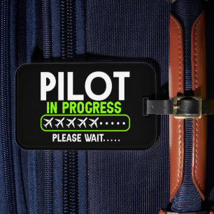 Pilot in Progress Loading Flight School Luggage Tag