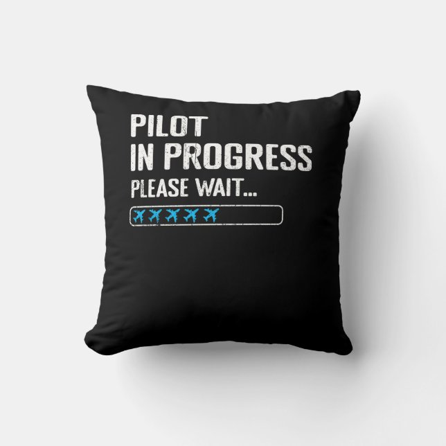 Pilot In Progress Please Wait Loading Airline Avia Cushion (Front)
