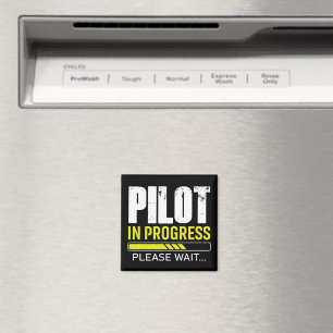 Pilot in Progress… Please Wait   Pilot Gift Idea Magnet