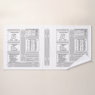 Pilot Kneeboard Bath Towel Set