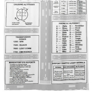 Pilot Kneeboard Shower Curtain