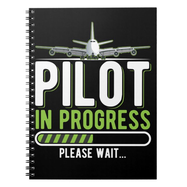 Pilot Loading Aeroplane Funny Pilots Notebook (Front)