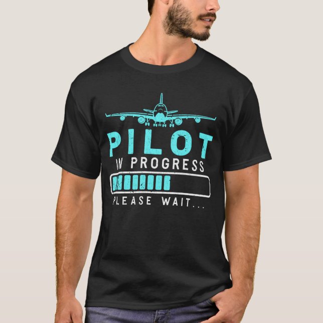 Pilot Loading Airplane Future Pilot Aircraft T-Shirt (Front)