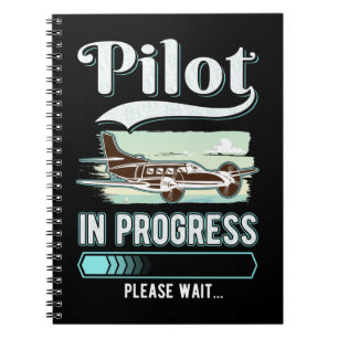 Pilot Loading Funny Aeroplane Pilot Notebook