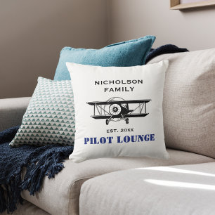 Pilot Lounge & Cool Aeroplane Aviation Personalise Cushion