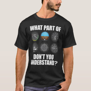 Pilot Men Women Aviation Airline Pilot Instruments T-Shirt