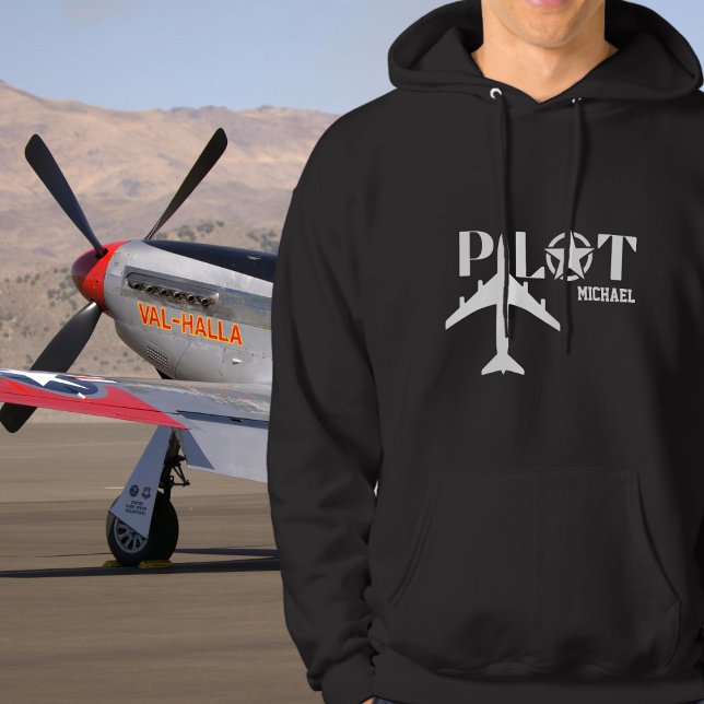 Pilot & Military aeroplane, Simple,Minimalist Hoodie (Creator Uploaded)